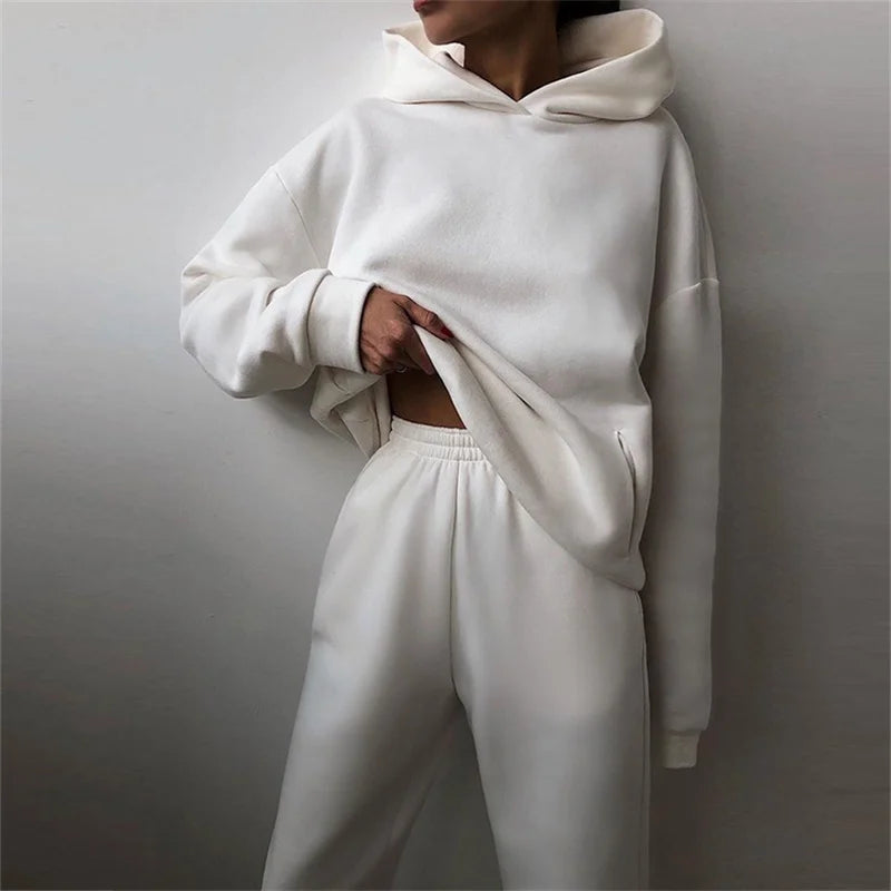 Women's Tracksuit Autumn Fashion Warm Hoodie Sweatshirts