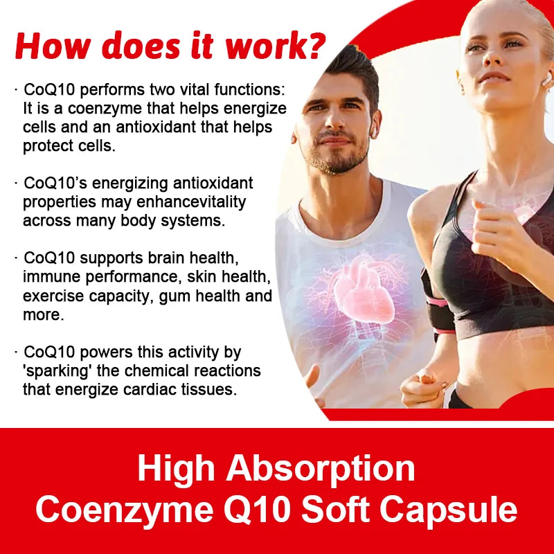120 CoQ10 + Resveratrol Capsules Supplement