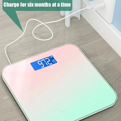 Gradient Color Intelligent LCD Electronic Scale Digital Display Glass Weight Scale