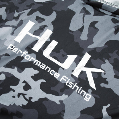 HUK Fishing Clothing Camouflage Men's Long Sleeve