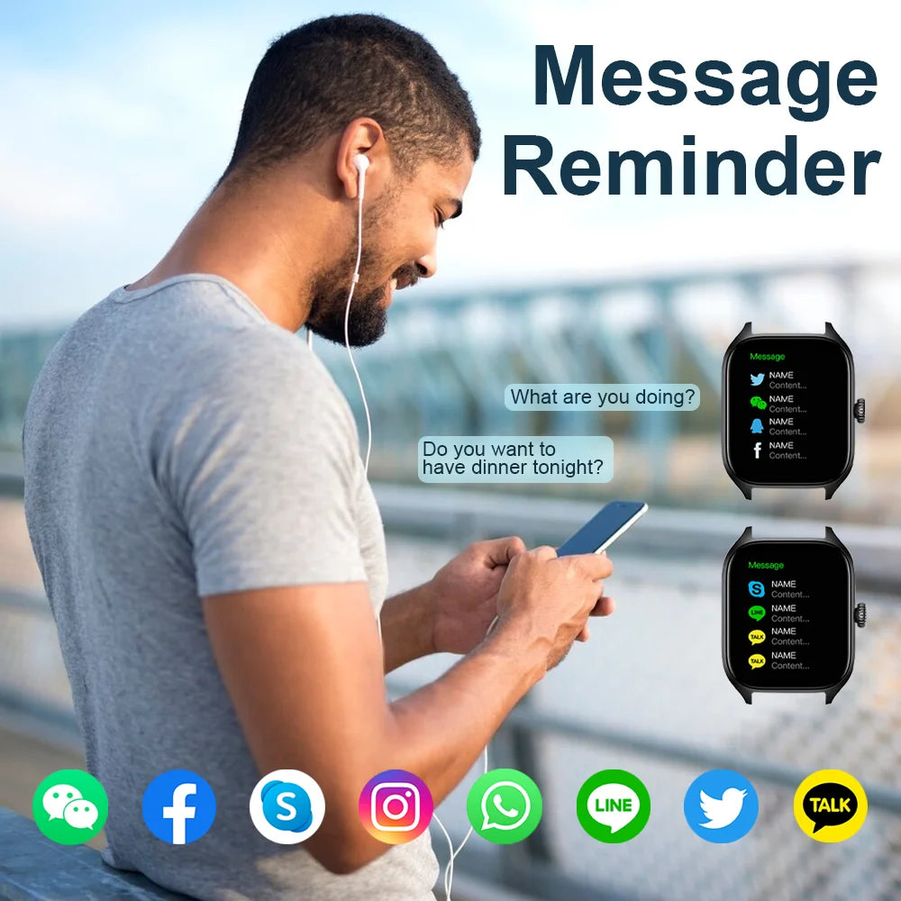 Smartwatch Dial to Answer Calls Calorie Tracking Heart Rate Blood Oxygen
