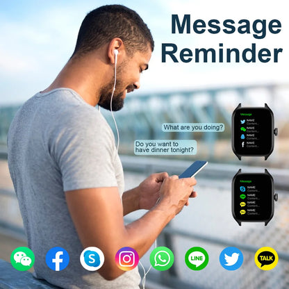 Smartwatch Dial to Answer Calls Calorie Tracking Heart Rate Blood Oxygen