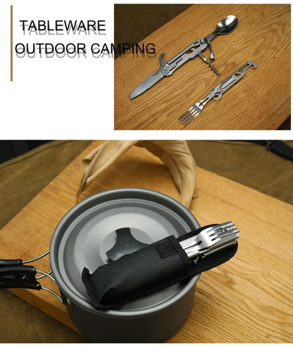 Outdoor Tableware Multi-function Portable Knife Fork Spoon