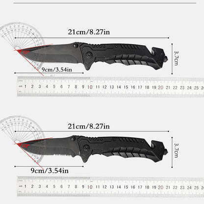 Multi functional outdoor camping knife with safety lock