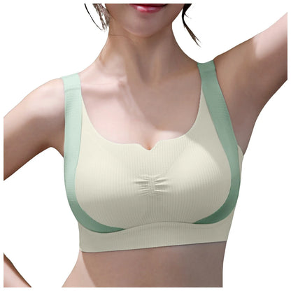 Push Up Padded Bras For Women No Underwire Wireless Ribbed Seamless Bra Comfortable Breathable Bra Tanks Tops Lingerie Bralette