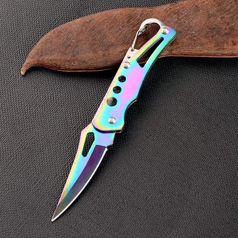 Mini Pocket Folding Knife Outdoor Keychain Portable Paring