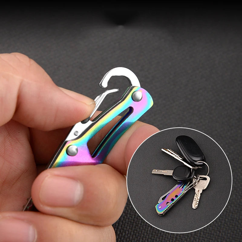 Mini Pocket Folding Knife Outdoor Keychain Portable Paring