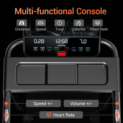 3.0HP Foldable Dual Shock Absorption Home Treadmill