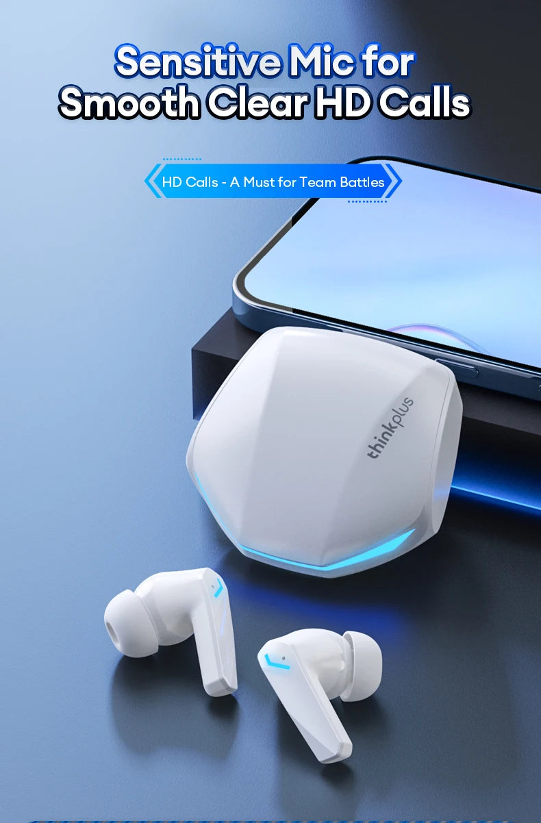 Lenovo GM2Pro Wireless Bluetooth Headset LED Light Waterproof Noise Cancelling Earbuds