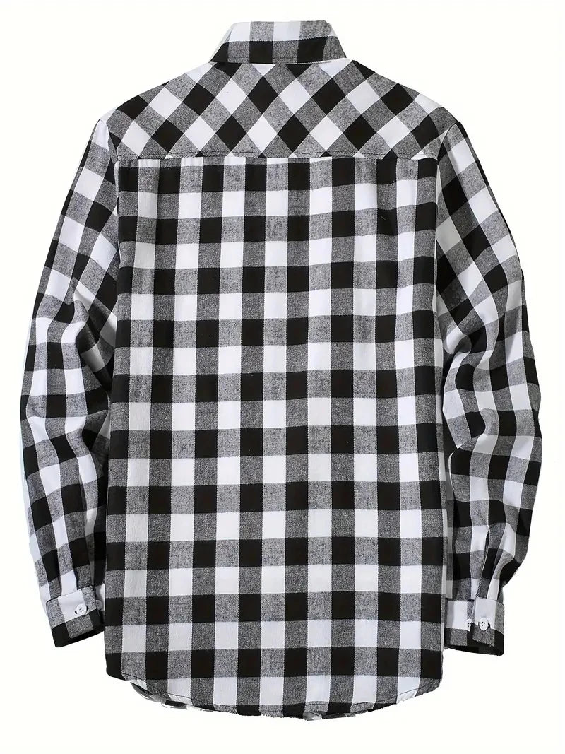 Spring and Autumn Fashion Cotton Long Sleeve Men's Flannel