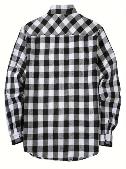 Spring and Autumn Fashion Cotton Long Sleeve Men's Flannel