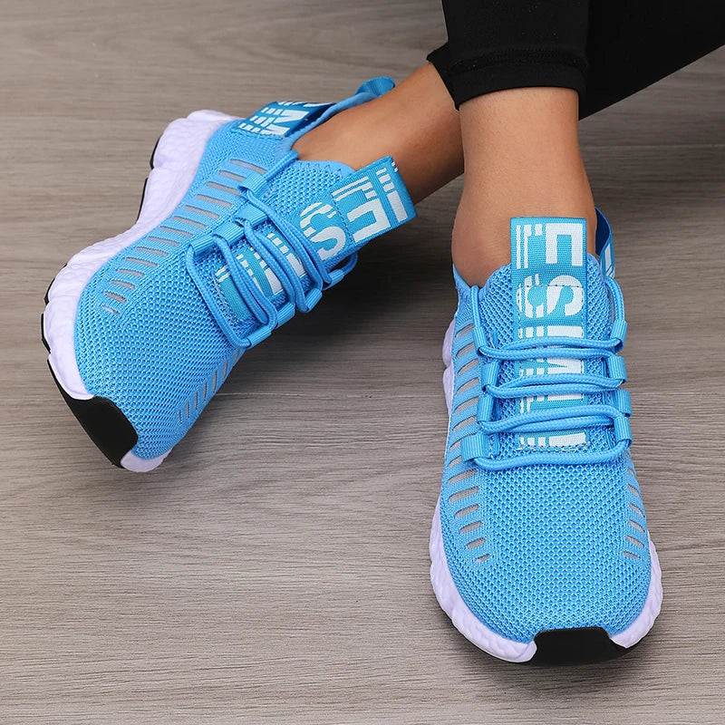 Women's Sports Shoes Mesh Lightweight Soft Sole Jogging Strap Breathable