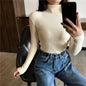 Autumn Winter Thick Sweater Women Knitted Ribbed