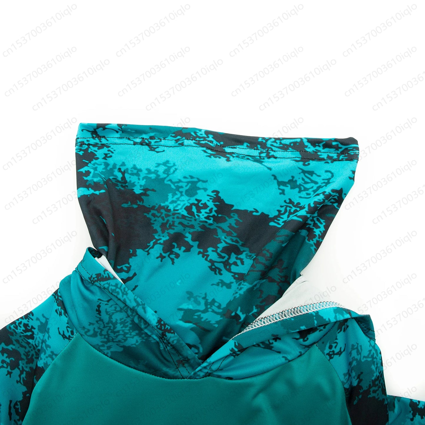 HUK UPF 50+ Long Sleeve Hooded Face Cover Fishing Shirts