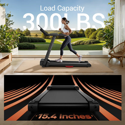 3.0HP Foldable Dual Shock Absorption Home Treadmill