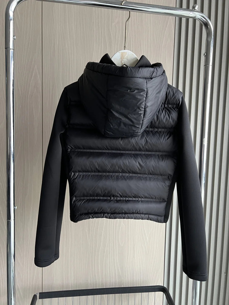 2025 Winter New Arrival  Women's Lightweight Warm Down Jacket with Long Sleeves and Zippered Hooded Sports Coat
