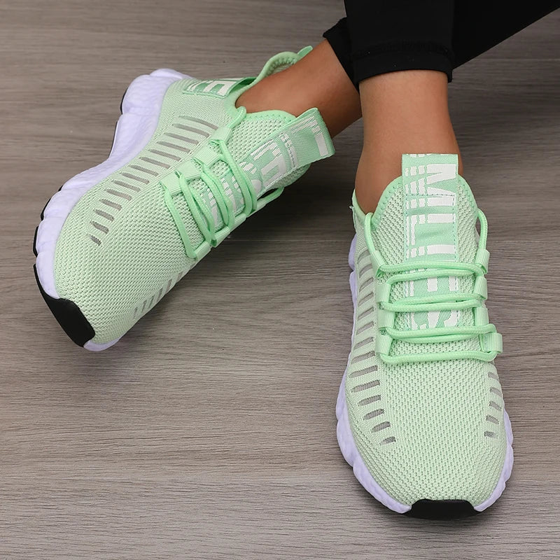 Women's Sports Shoes Mesh Lightweight Soft Sole Jogging Strap Breathable