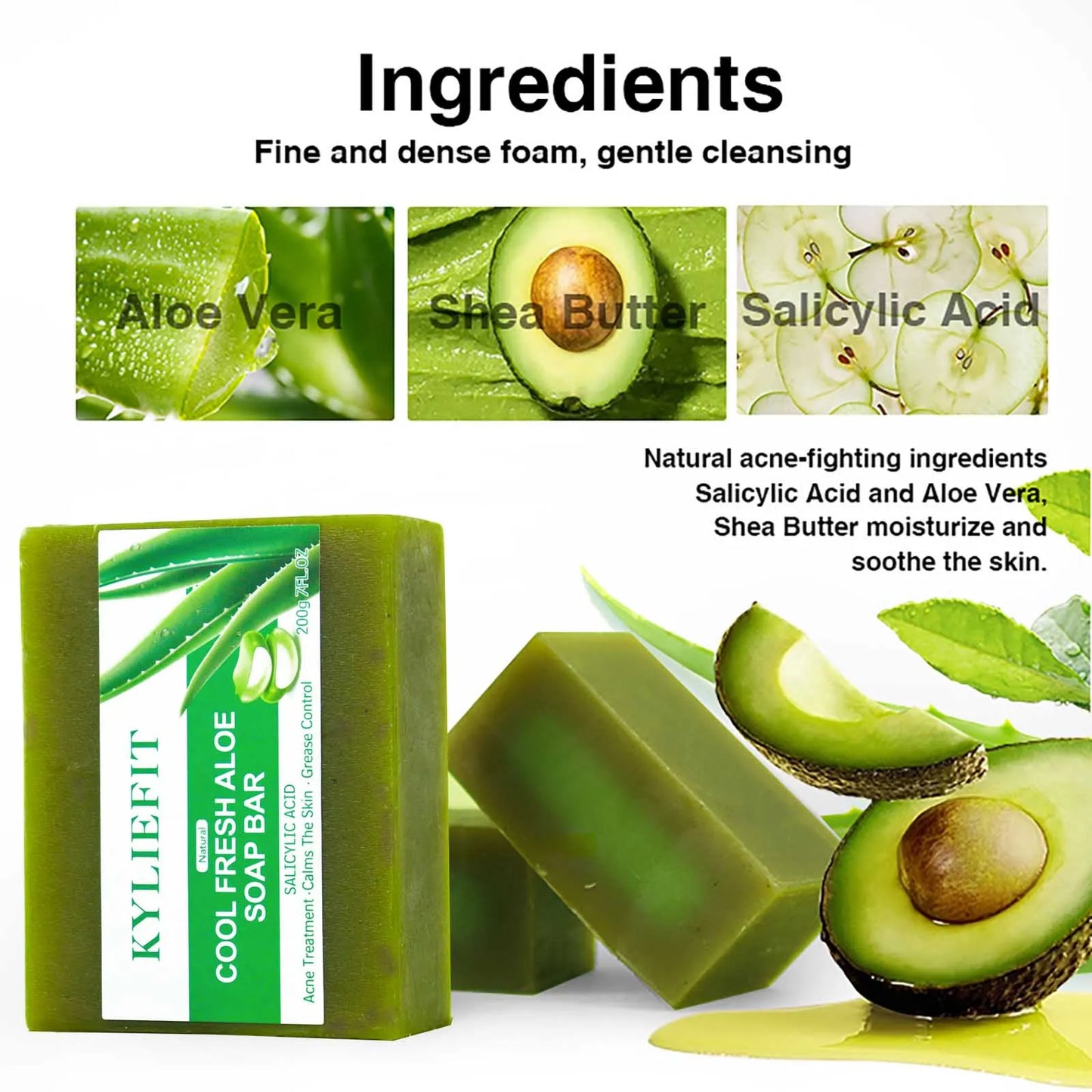 AILKE Aloe Vera Whitening Soap, Remove Acne