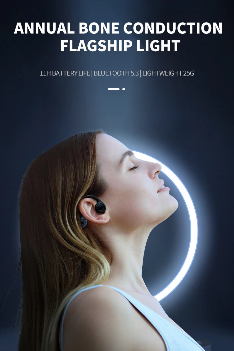 Real Bone Conduction Sport Headphone Wireless Earphone