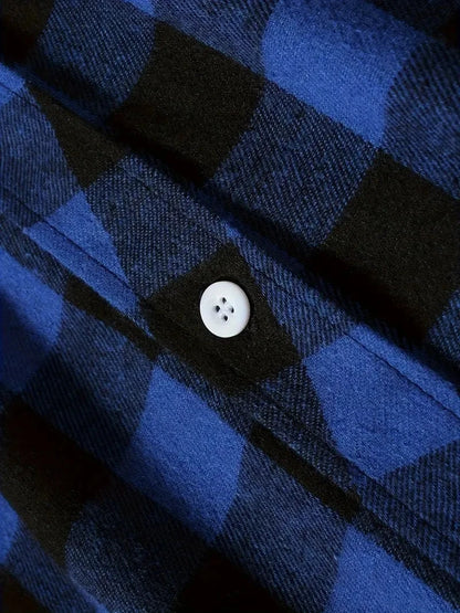Spring and Autumn Fashion Cotton Long Sleeve Men's Flannel