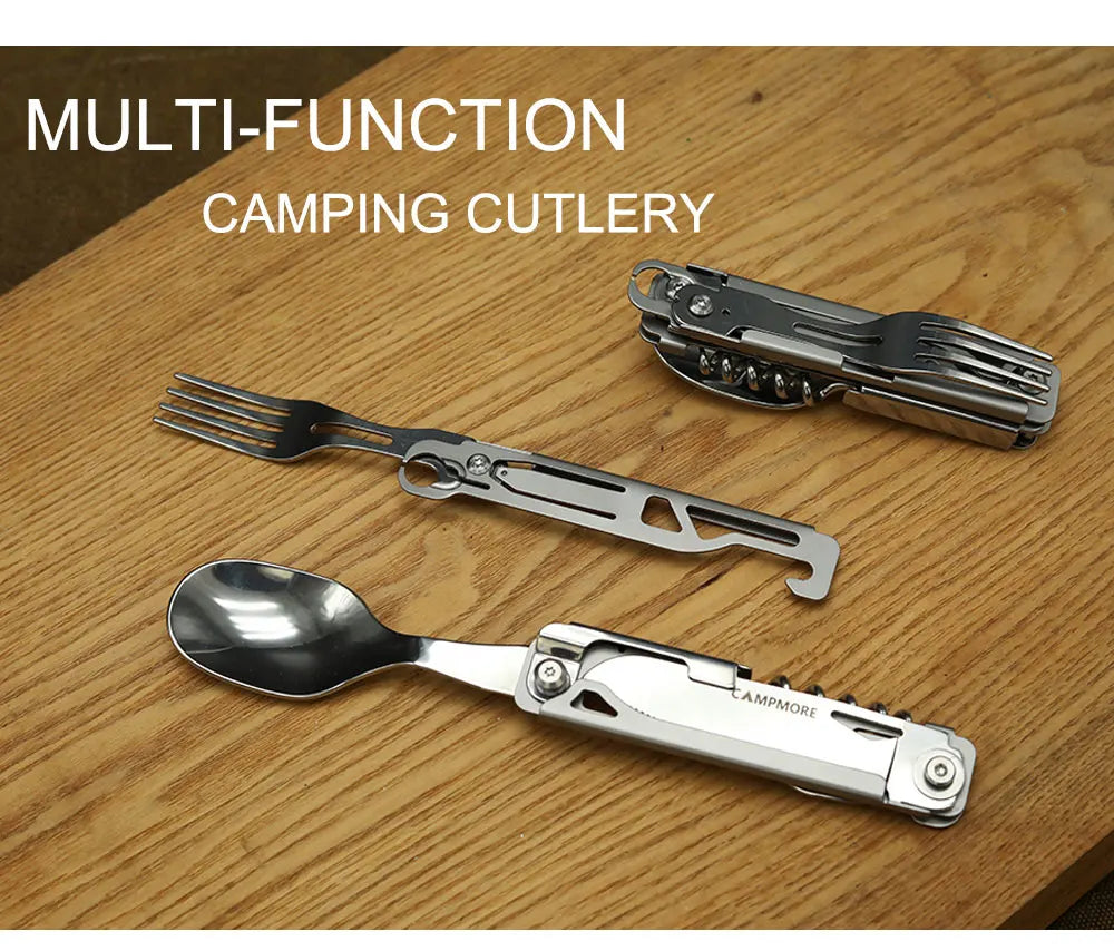 Outdoor Tableware Multi-function Portable Knife Fork Spoon