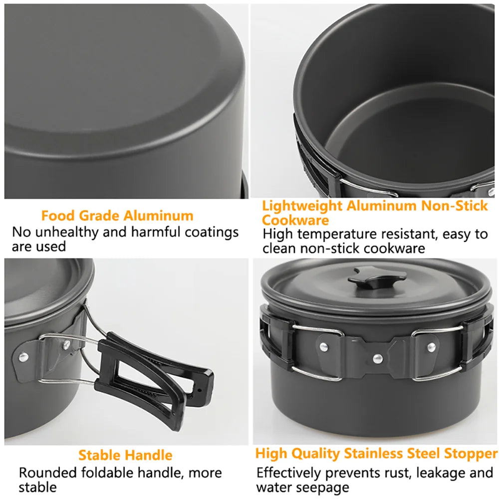 Camping Cooking set Camping Cookware Travel Tableware