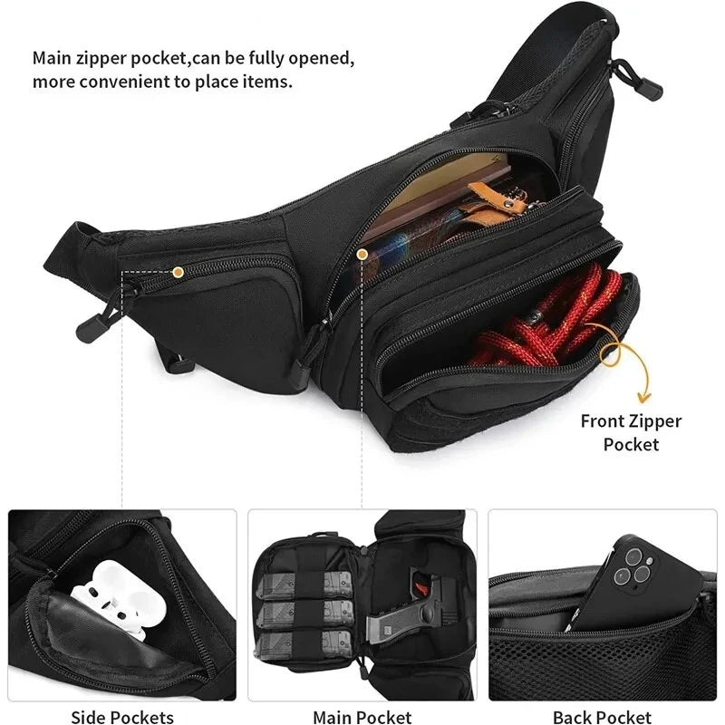 Tactical Waist Pack Nylon Bodypack Hiking Phone Pouch