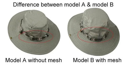 Summer Men Bucket Hat Outdoor UV Protection