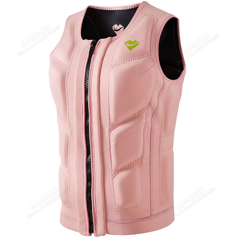 Premium Elastic Neoprene Impact Vest wake surfing Comp Vest