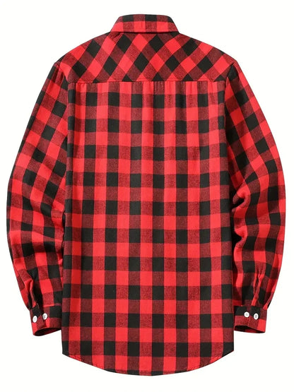 Spring and Autumn Fashion Cotton Long Sleeve Men's Flannel