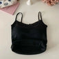 Women Camisole Tank Tops Sexy Bow Sleeveless Corset Top with Chest Pad