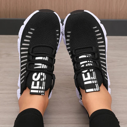 Women's Sports Shoes Mesh Lightweight Soft Sole Jogging Strap Breathable
