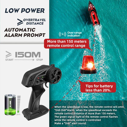 RC Battery Boat 2.4Ghz 25km/h High-Speed Remote Control Racing