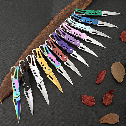 Mini Pocket Folding Knife Outdoor Keychain Portable Paring