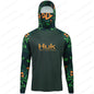 HUK UPF 50+ Long Sleeve Hooded Face Cover Fishing Shirts