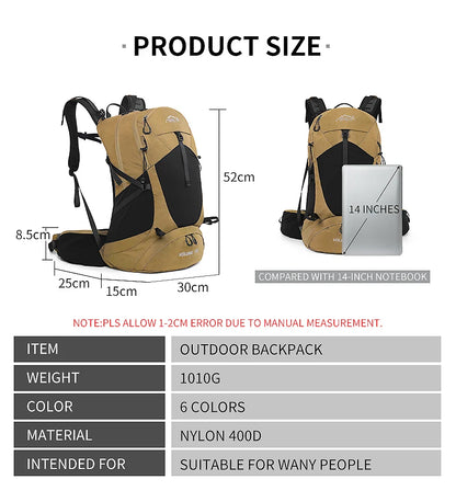 Mountaineering backpack 35 liters men's and women's outdoor sports bag
