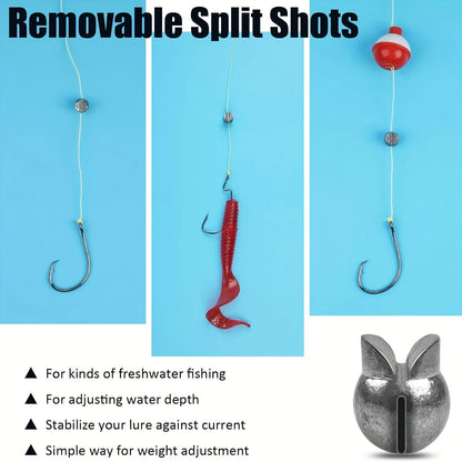 Fishing Weights Kit,Premium Split Shot Sinkers