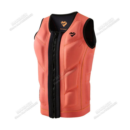 Premium Elastic Neoprene Impact Vest wake surfing Comp Vest