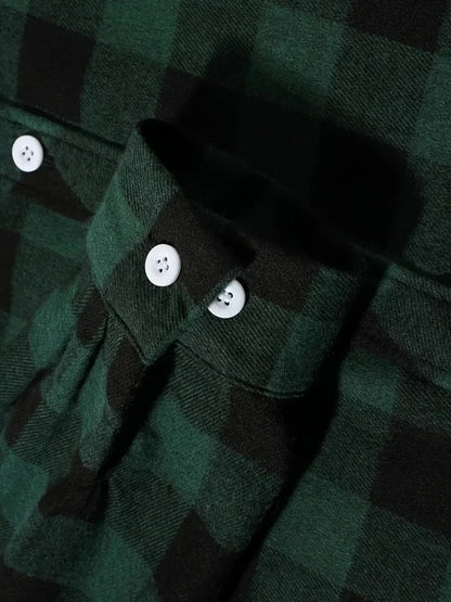 Spring and Autumn Fashion Cotton Long Sleeve Men's Flannel