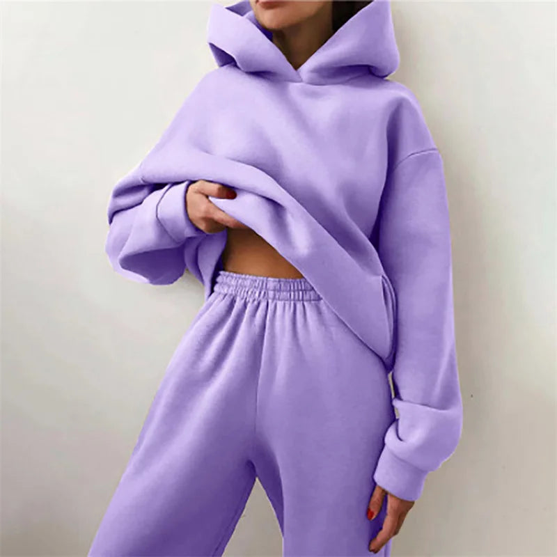 Women's Tracksuit Autumn Fashion Warm Hoodie Sweatshirts