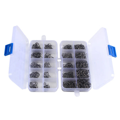 Fishing Hooks Set High Carbon Steel Barbed FishHooks