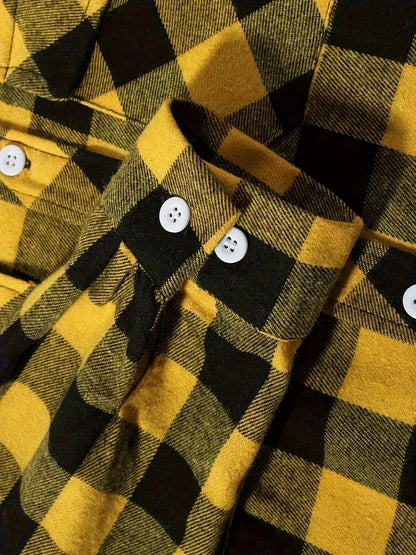 Spring and Autumn Fashion Cotton Long Sleeve Men's Flannel