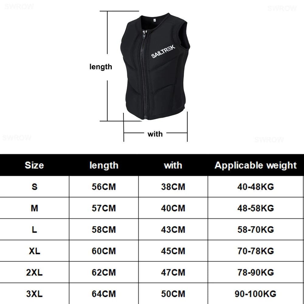 Adult Life Jacket Wake Surfing Impact Vest CE Approved