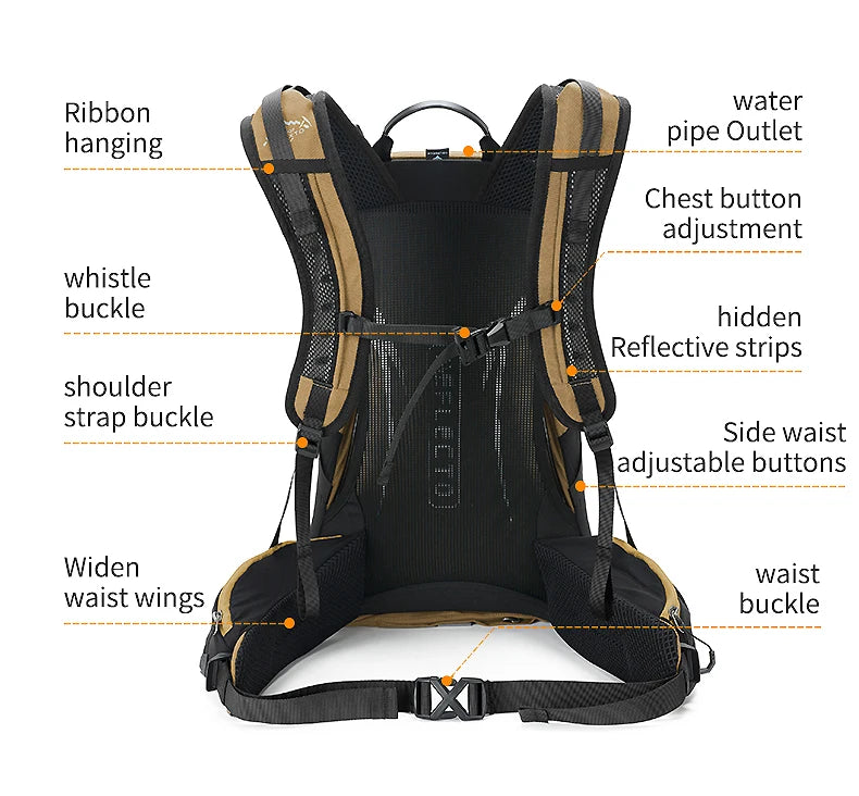 Mountaineering backpack 35 liters men's and women's outdoor sports bag
