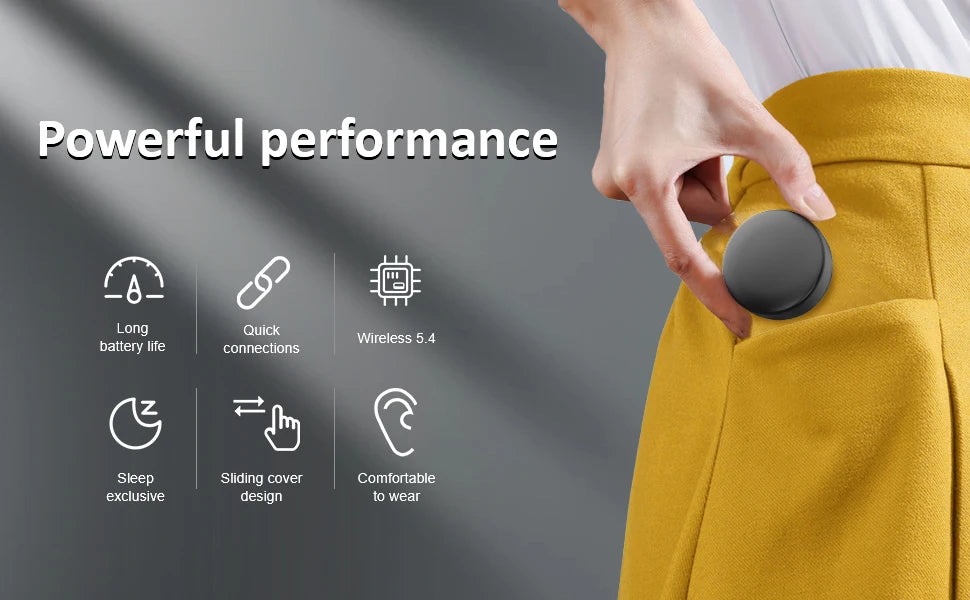 SK26 Bluetooth 5.4 Wireless Earphones Small Earbuds