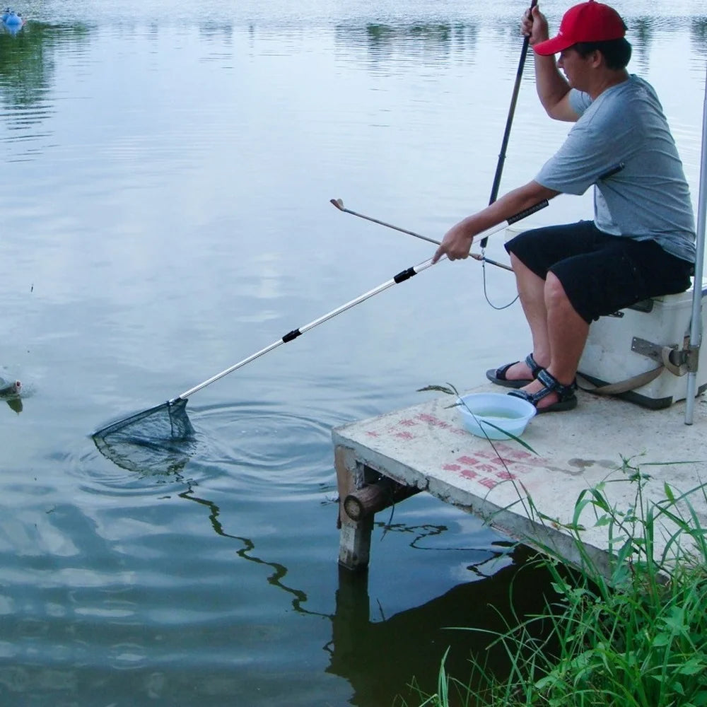 Telescopic Landing Net Folding Fishing Pole Extending