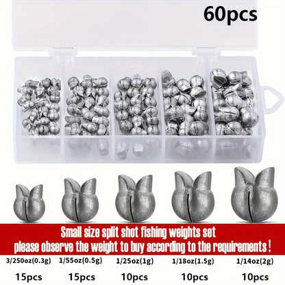 Fishing Weights Kit,Premium Split Shot Sinkers