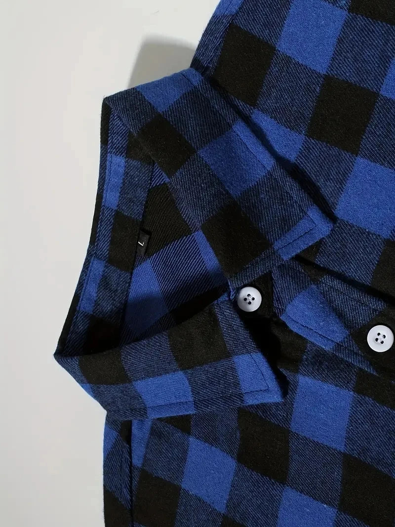 Spring and Autumn Fashion Cotton Long Sleeve Men's Flannel