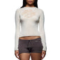 Women s Floral Long Sleeve Knit Sweater Cozy