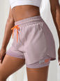 Women's High Rise Yoga Shorts With Elastic Proximity Control Running Shorts